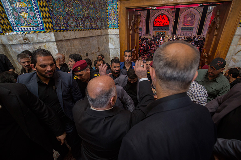 The Iraqi Prime Minister visits Imam Hussain(AS) Holy Shrine on the Day of Arba'een.