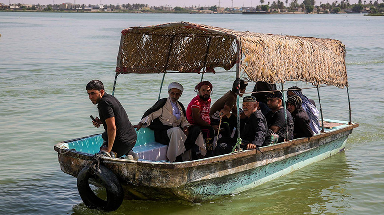 Boats employed to serve Arba'een pilgrims in Iraq.