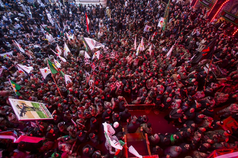 The al-Abbas's (p) Fighting Squad commemorate the Arba'een rituals.