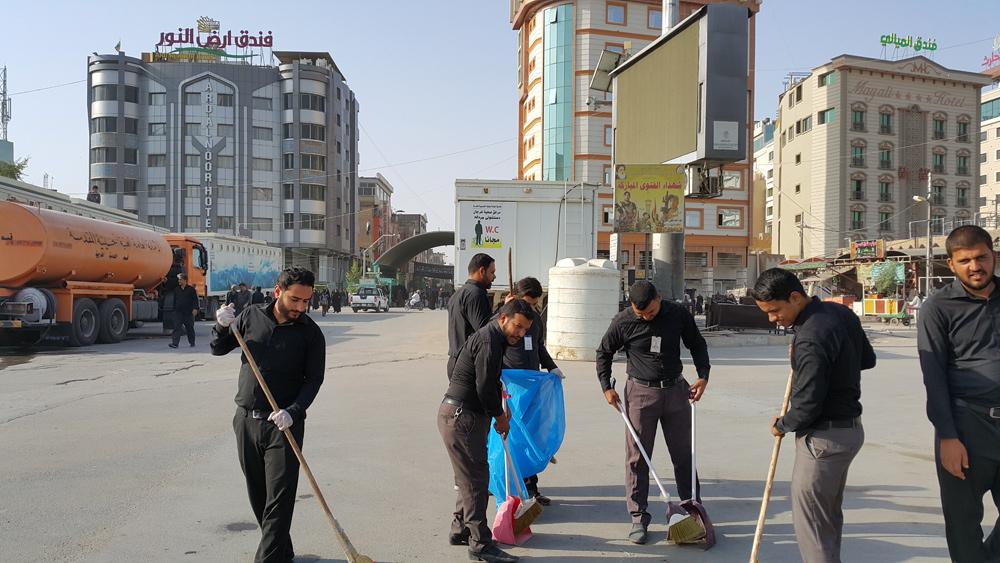 The Service Affairs Department at the al-Abbas's (p) Holy Shrine launch a wide cleaning campaign for the holy city of Karbala.