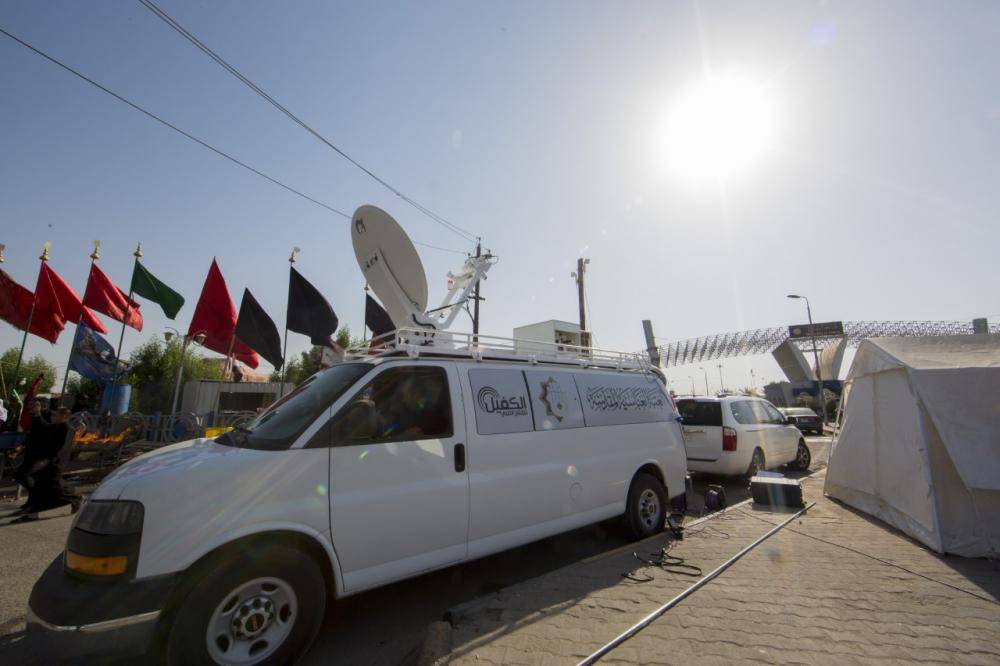 The al-Kafeel Division for artistic production provides a free satellite broadcasting frequency  for broadcasting of the march of Hussayni love.