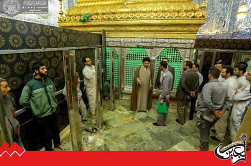 Glassy Partitions were Put up near the Holy Grave of the Commander of the Faithful (PBUH)