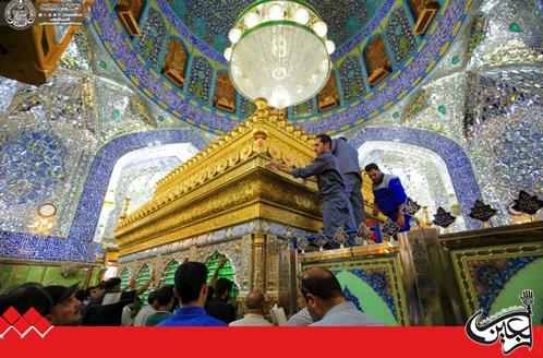  The work of gilding the Holy Screen of the shrine of Imam Ali(PBUH) was finished.