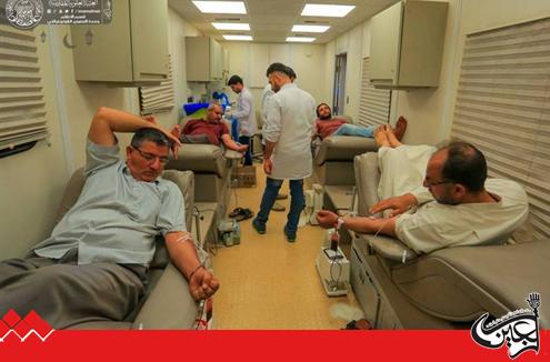 In collaboration with Imam Ali(AS) Holy Shrine; Najaf Health Directorate establishes a blood donation center near the Holy Shrine.