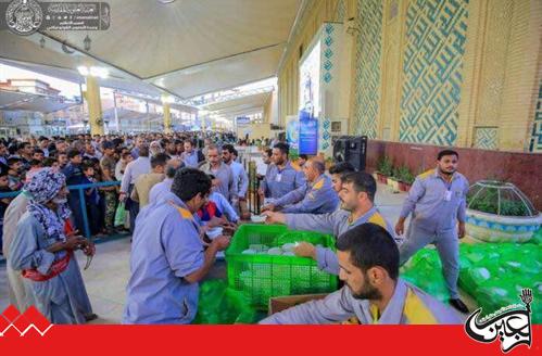 Volunteers' Division of Imam Ali(AS) Holy Shrine supports the services provided to visitors in the month of Ramadan.