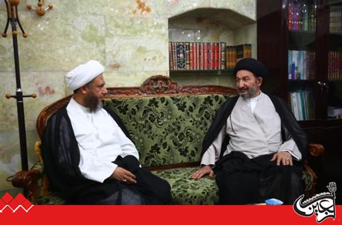 Secretary General of Imam Ali Holy Shrine receives the Special Secretary of Mitham Al-Tamar Sanctuary.