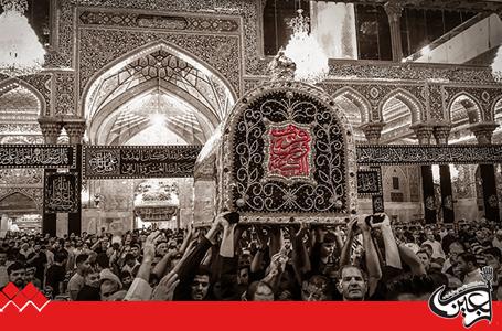 In Karbala Holy City; Imam Ali's symbolic coffin carried with tears on his martyrdom anniversary