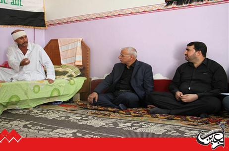 A delegation from Imam Hussain(AS) Holy Shrine visited an Iraqi wounded paramilitary.