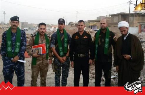 The preachers of Imam Ali(AS) Holy Shrine honor the heroes of the security forces in the axis of Samarra.