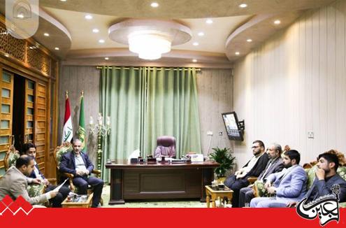 The Iraqi delegation of the Supreme Quranic Council visits the Secretary General of the Kufa Mosque.