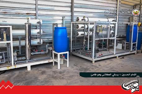 Imam Hussein Holy Shrine's water stations provide people with free potable water.