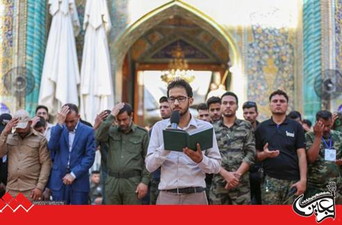 The fighters of Imam Ali(AS) Combat Brigade paid pilgrimage to Imam Ali(AS) Holy Shrine after fulfilling their Eid al-Fitr mission.