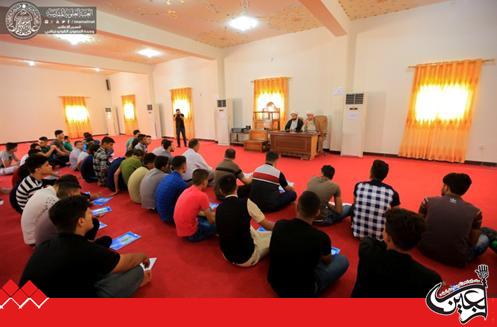 Sponsored by Imam Ali(AS) Holy Shrine; Officials of the Shiite Endowment Schools are briefed on the scout camp for students.