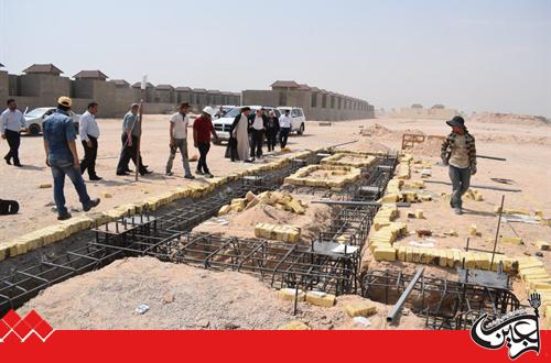 Secretary General of Imam Ali(AS) Holy Shrine supervises the construction work of schools in Qanbar Residential Complex in Najaf, Iraq. 