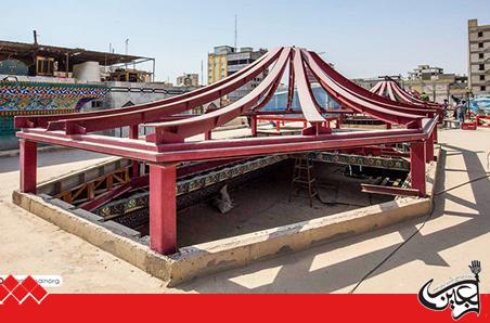 80 of the roofing project of Mukhaiem sanctuary has been achieved.   