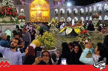 Conducted on the Night and Day of Imam Reza’s (A.S.) Birth Anniversary; Razavi Shrine’s Flower Decoration Apex