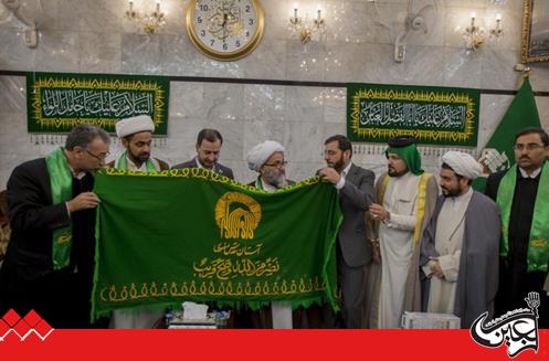 The al-Abbas's(p) holy shrine hosts the banner of the holy shrine of Imam Reza(PBUH).