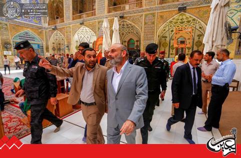 The Lebanese Minister of Defense Visits the Holy Shrine of Imam Ali (PBUH).