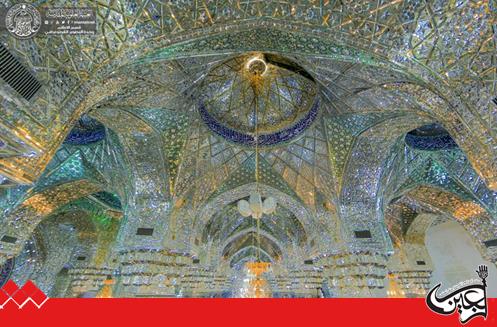 Chandeliers Maintenance Unit in the Holy Shrine of Imam Ali (PBUH) Installs 14 Chandelier in Abu Talib Arcade.