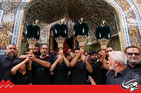 A Pakistani Delegation from Hak City Presents Valuable Chandeliers to the Holy Shrine of Imam Ali (PBUH).