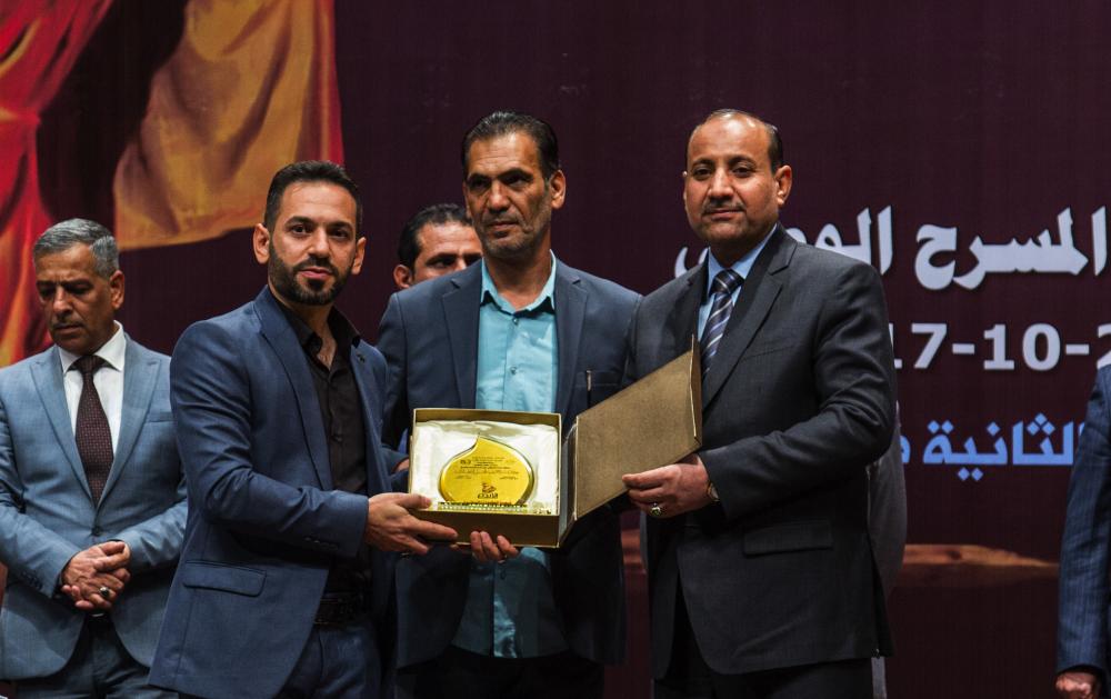 The al-Abbas's (p) Holy Shrine on the throne of the Third International Hussayni Condolence Theater Festival.