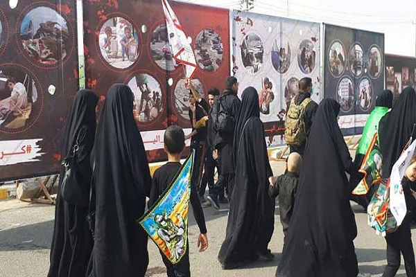 ‘Saudi Crimes’ On Display in Arbaeen March. 