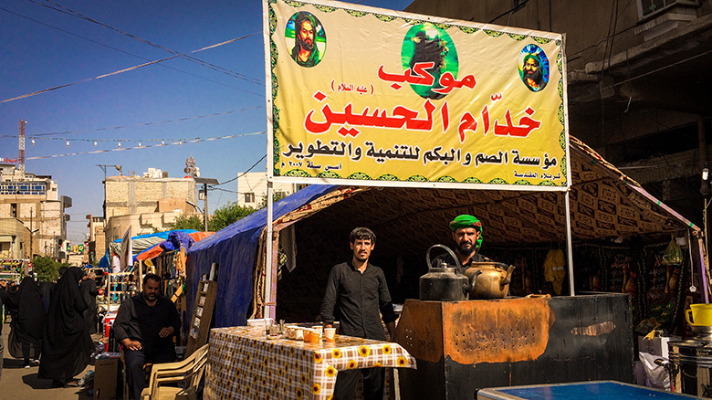 Deaf-mute people participate in Arba'een pilgrimage.